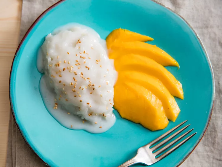 Mango Sticky Rice with Thick Coconut Cream